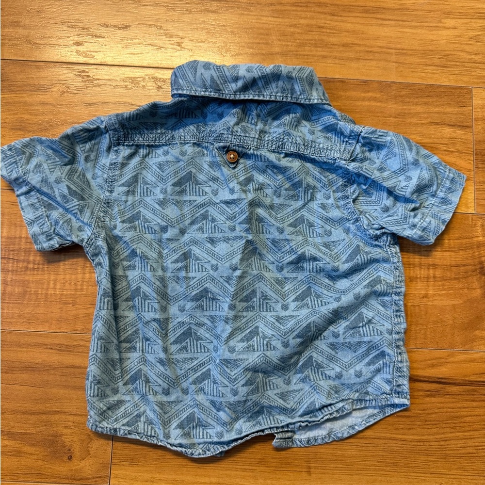 Sovereign Code Blue Patterned Button Down Shirt - Picture 2 of 4